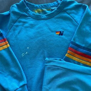 XS Aviator nation crew neck (slight bleach spot as pictured) and sweatpants